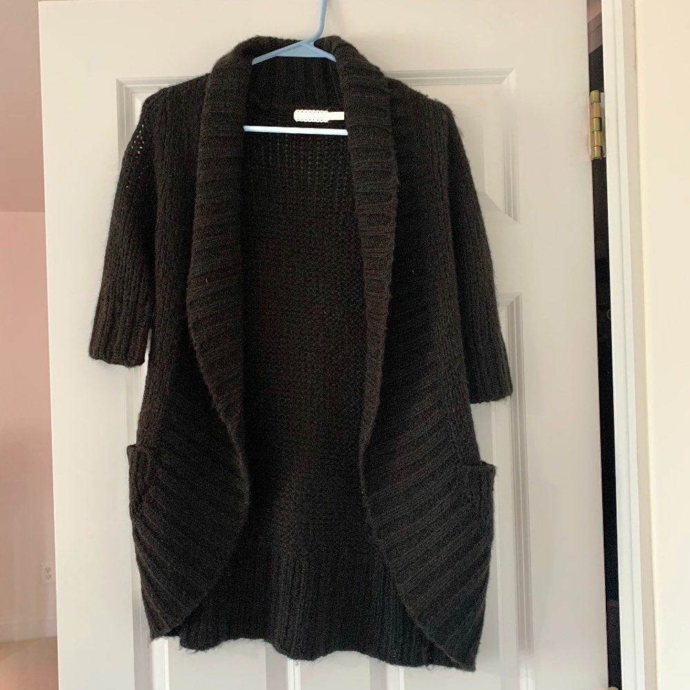 Black Knit Sweater Cardigan
